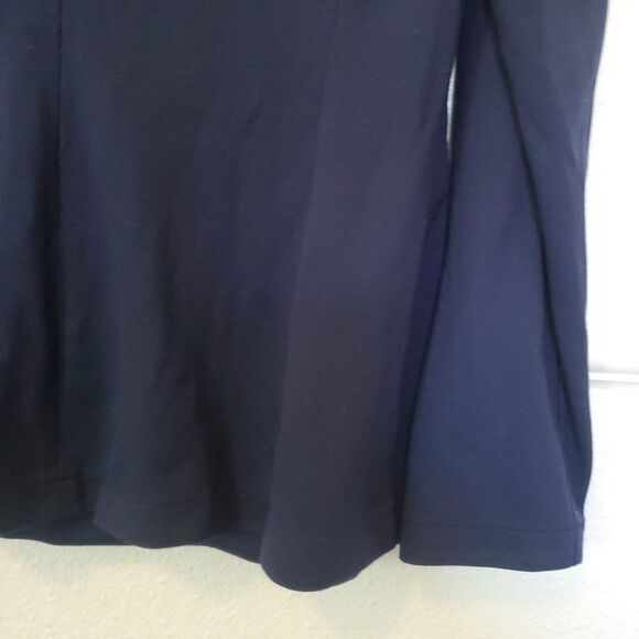 D uniforms Christian Dior womens long sleeve top blouse shirt size US 14 Blue - Picture 15 of 16